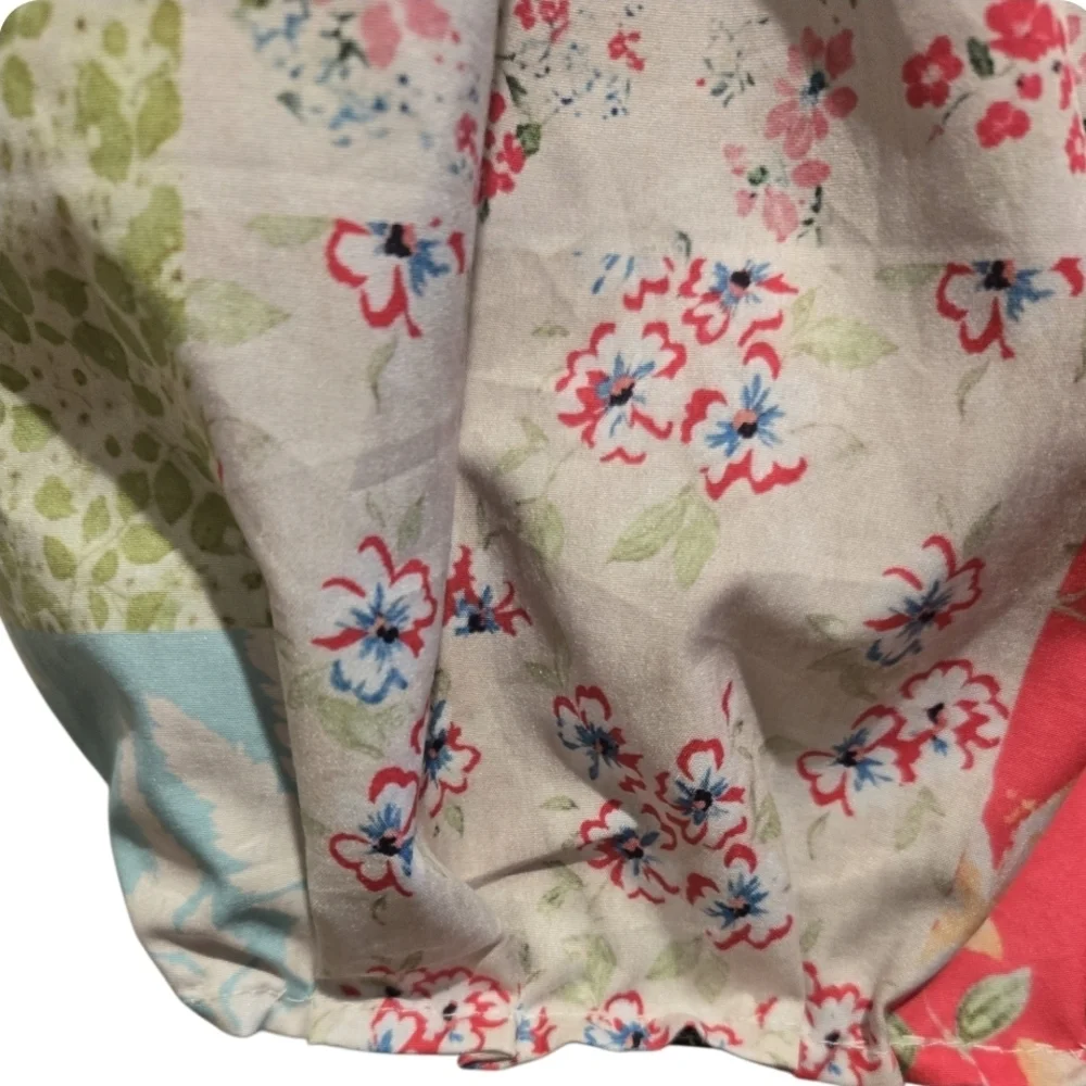 Saks Fifth Avenue Multicolor Patchwork Tote Bag Purse Upcycle Original - Picture 5 of 11